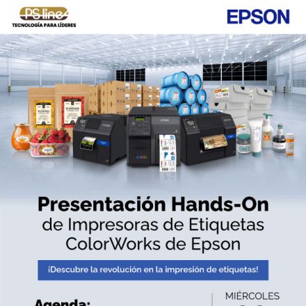 Invitación a la Presentación Hands-On de las Impresoras de Etiquetas ColorWorks de Epson
